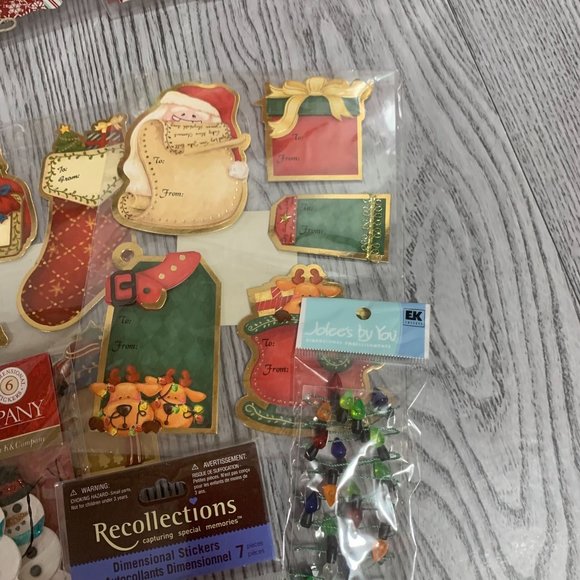 Christmas Sticker Lot Crafts Scrapbooking Junk Journal Supplies - Picture 7 of 11